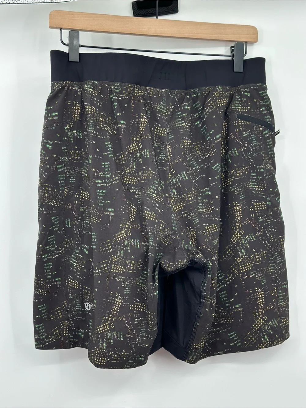 Lululemon T.H.E. Short Men’s Medium Black Abstract Print Lined Training Gym